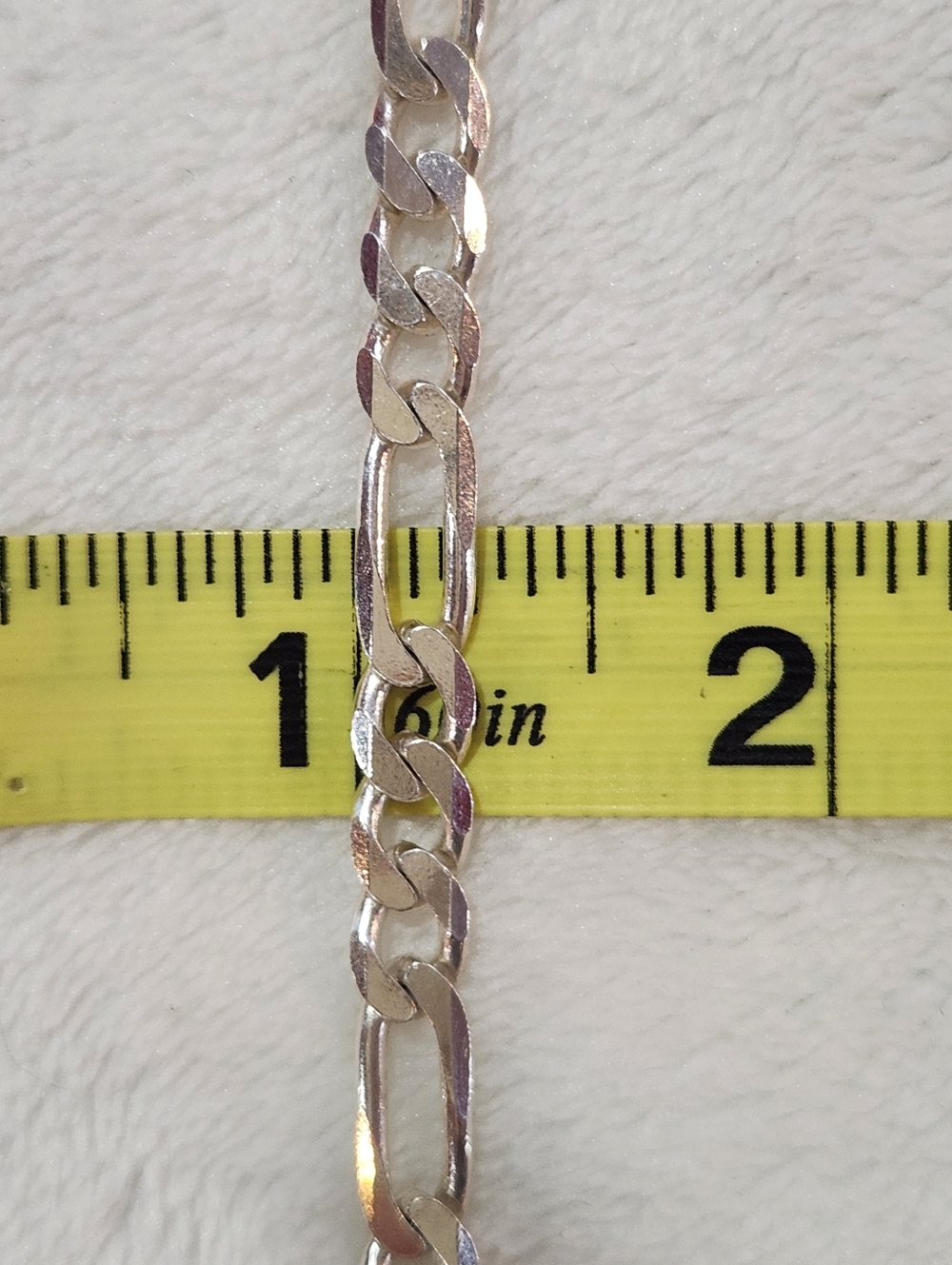 Sterling Silver Figaro Chain Bracelet - Picture 10 of 10